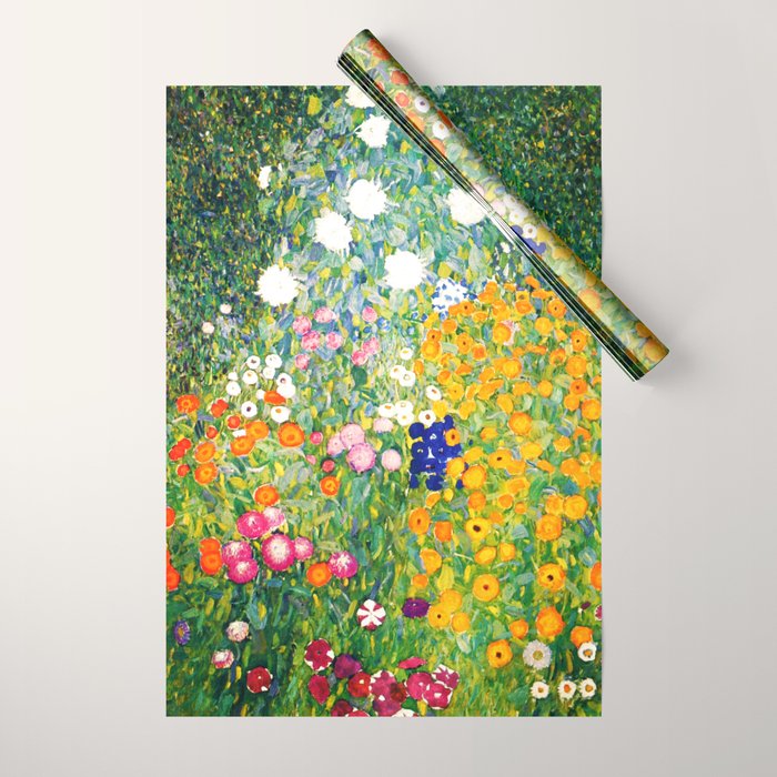 Gustav Klimt "Flower garden" Wrapping Paper Gallery Image 1