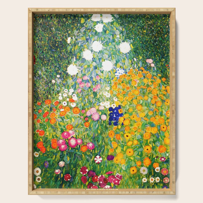 Gustav Klimt "Flower garden" Serving Tray Gallery Image 1