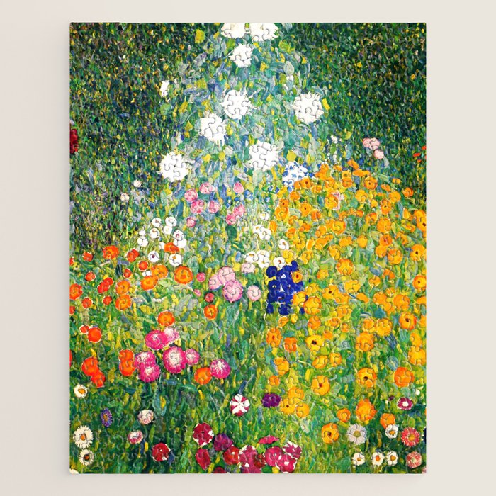 Gustav Klimt "Flower garden" Jigsaw Puzzle Gallery Image 1