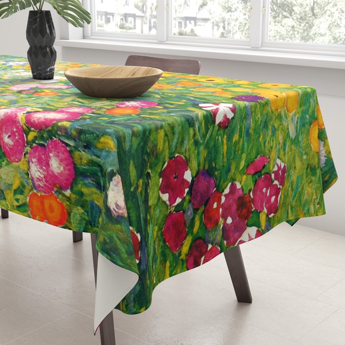 Gustav Klimt "Flower garden" Tablecloth Gallery Image 3