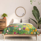 Gustav Klimt "Flower garden" Comforter Gallery Image 3