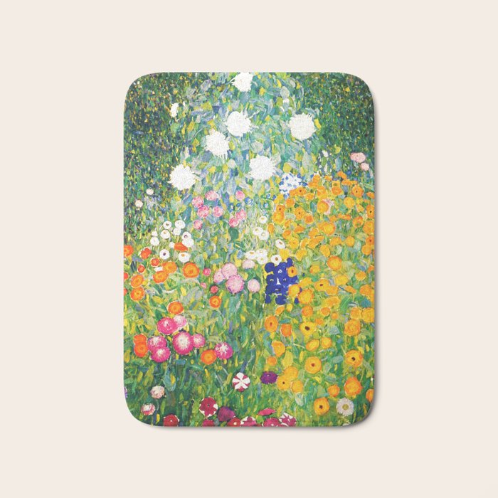 Gustav Klimt "Flower garden" Bath Mat Gallery Image 1