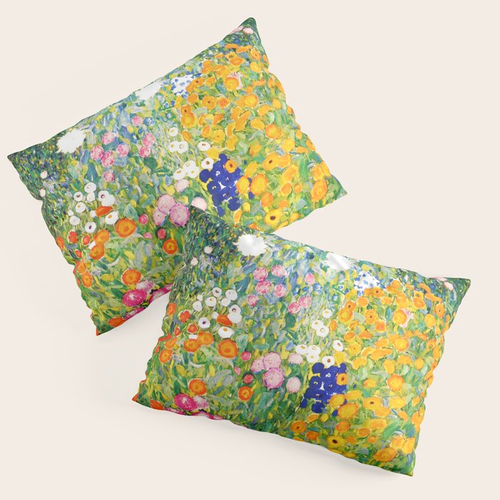 Gustav Klimt "Flower garden" Pillow Sham Gallery Image 1
