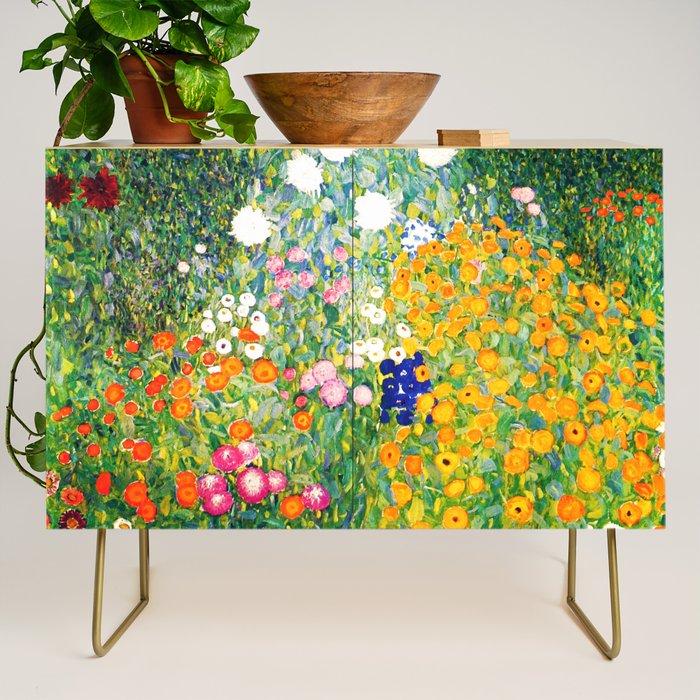 Gustav Klimt "Flower garden" Credenza Gallery Image 1