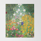 Gustav Klimt "Flower garden" Throw Blanket Gallery Image 2