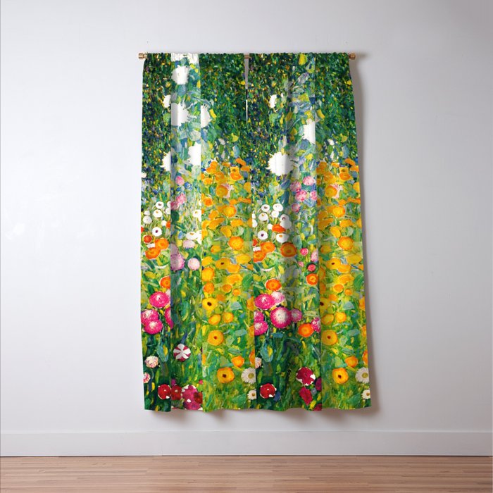 Gustav Klimt "Flower garden" Window Curtain Gallery Image 3