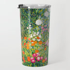 Gustav Klimt "Flower garden" Travel Mug Gallery Image 3
