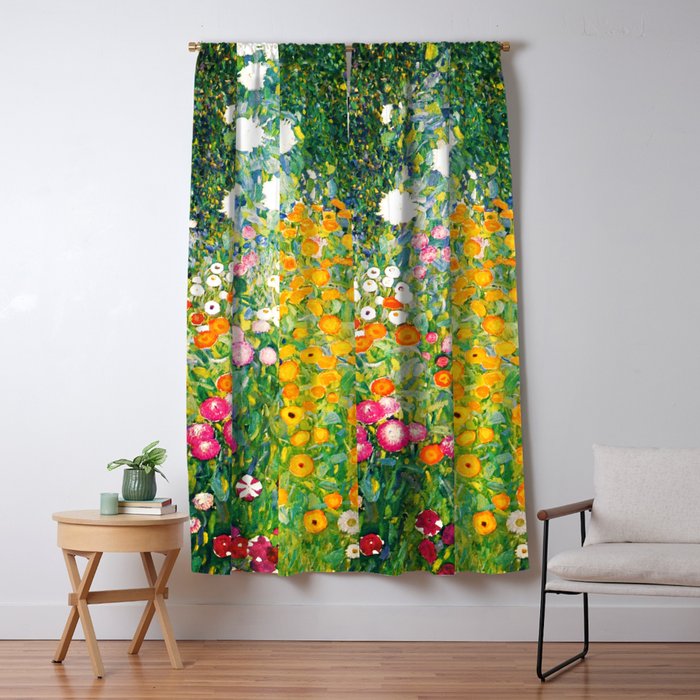 Gustav Klimt "Flower garden" Window Curtain Gallery Image 5
