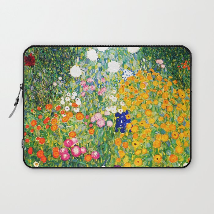 Gustav Klimt "Flower garden" Laptop Sleeve Gallery Image 1