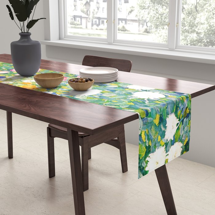 Gustav Klimt "Flower garden" Table Runner Gallery Image 2