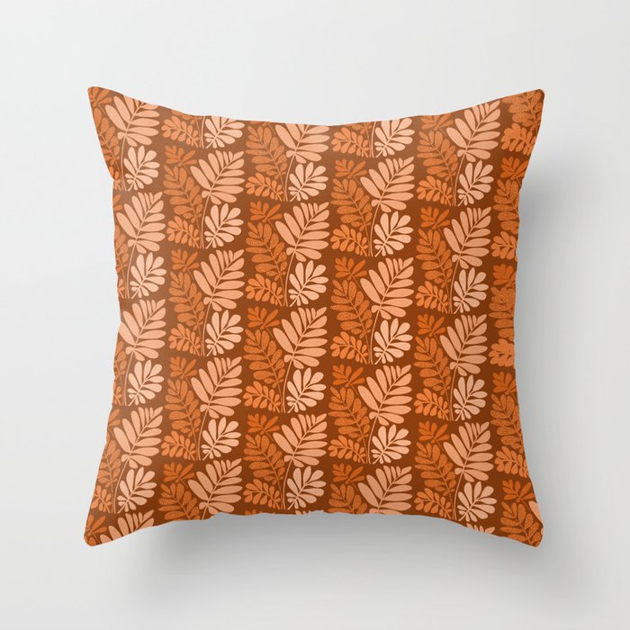 Cinnamon Forest Tropics Throw Pillow Gallery Image 1
