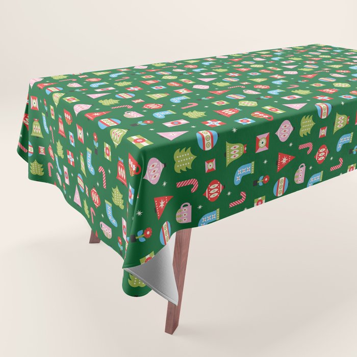 Merry & Bright Christmas | Green Tablecloth Gallery Image 1