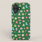 Merry & Bright Christmas | Green iPhone Case Gallery Image 1