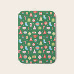 Merry & Bright Christmas | Green Bath Mat Gallery Image 1