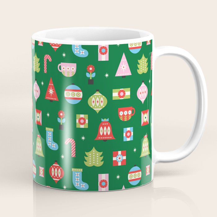 Merry & Bright Christmas | Green Coffee Mug Gallery Image 1