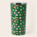 Merry & Bright Christmas | Green Travel Mug Gallery Image 1