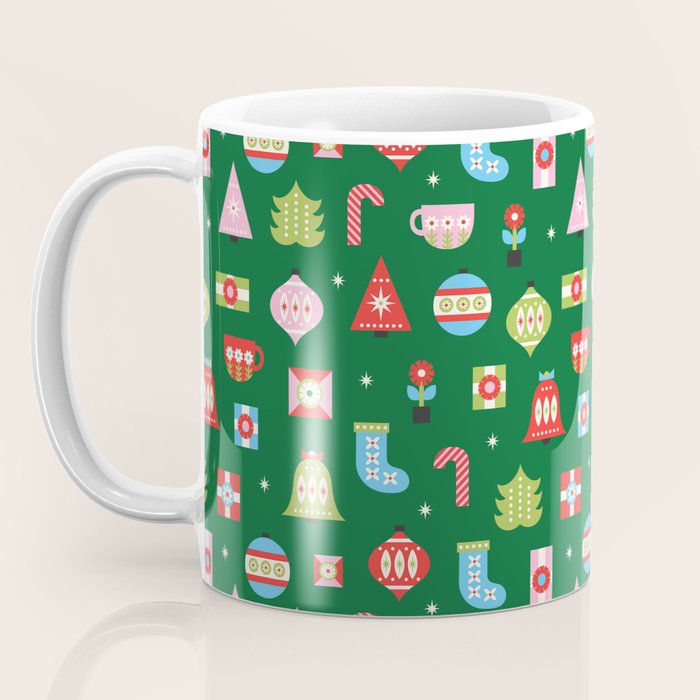 Merry & Bright Christmas | Green Coffee Mug Gallery Image 3