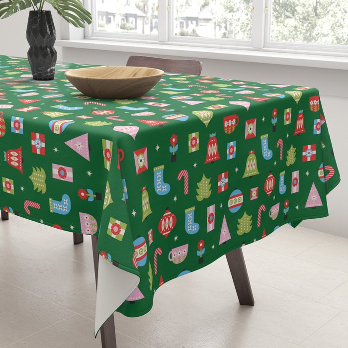 Merry & Bright Christmas | Green Tablecloth Gallery Image 3