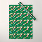 Merry & Bright Christmas | Green Wrapping Paper Gallery Image 1