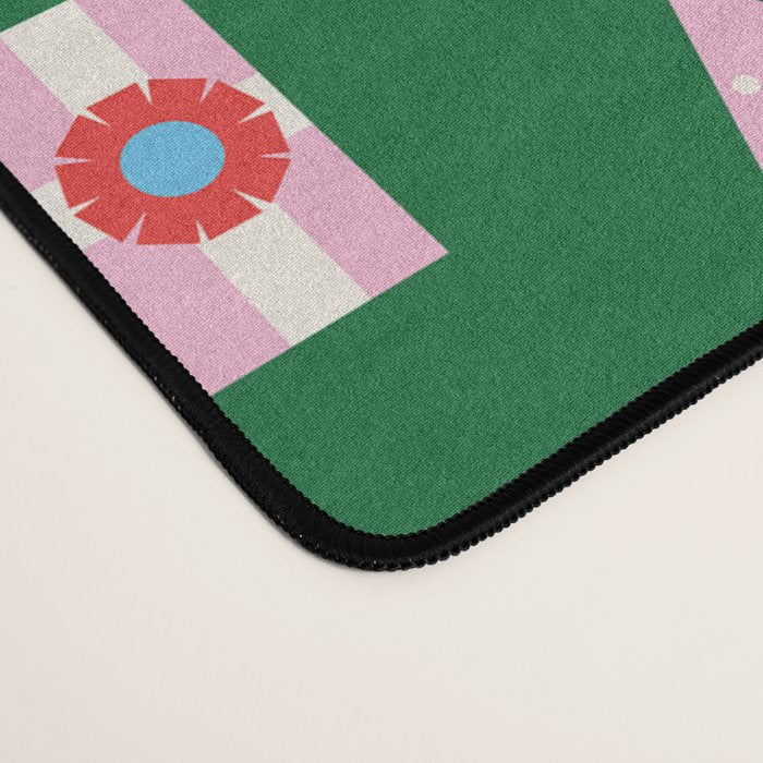 Merry & Bright Christmas | Green Desk Mat Gallery Image 4
