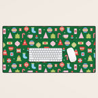 Merry & Bright Christmas | Green Desk Mat Gallery Image 1
