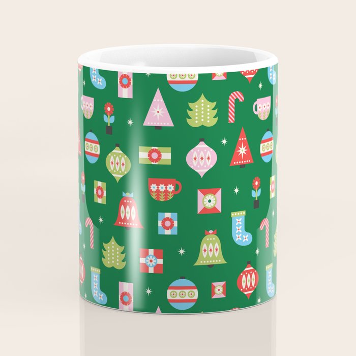Merry & Bright Christmas | Green Coffee Mug Gallery Image 4
