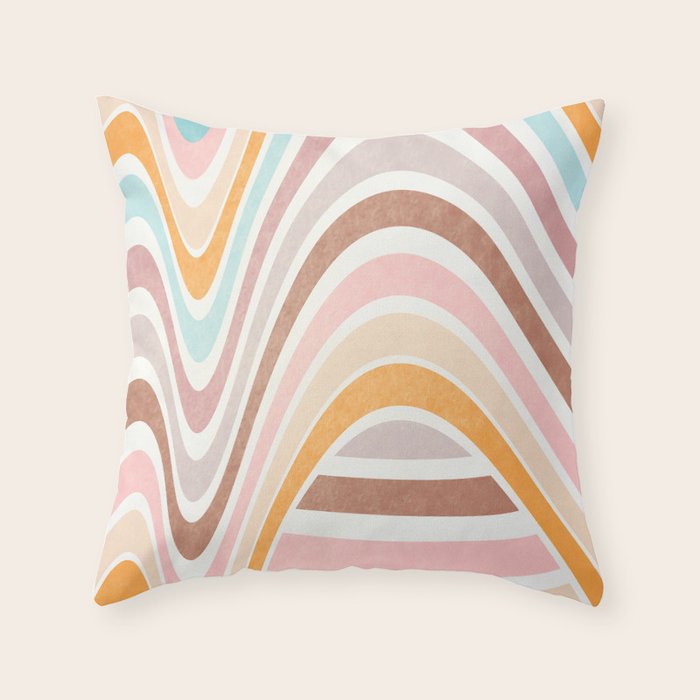 Bowy Pastel Stripes Throw Pillow Gallery Image 6
