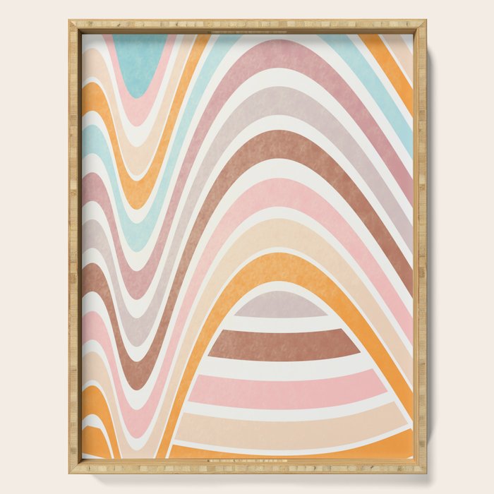 Bowy Pastel Stripes Serving Tray Gallery Image 1