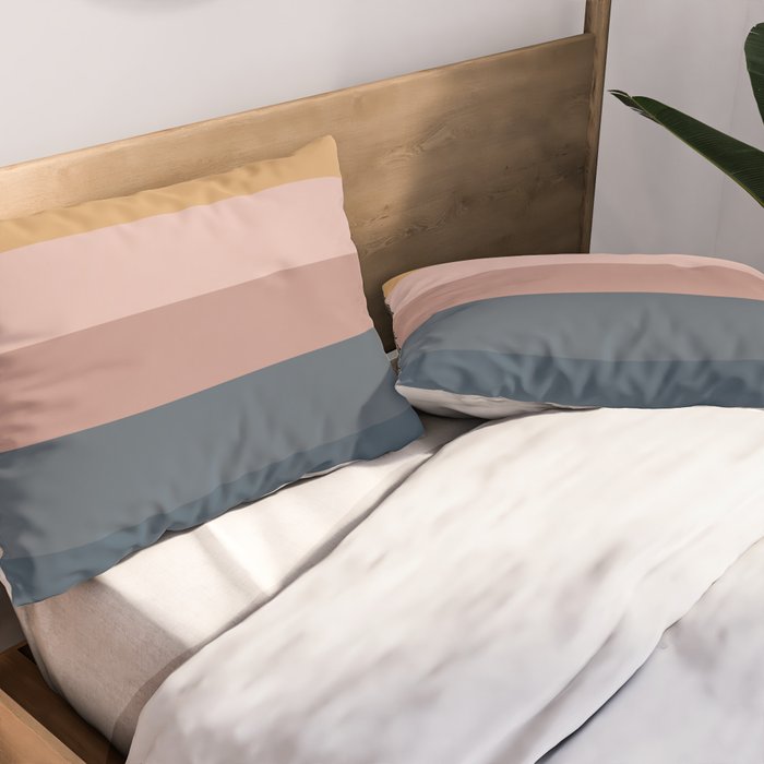 Minimal Retro Sunset - Earthy Neutral Pillow Sham Gallery Image 2