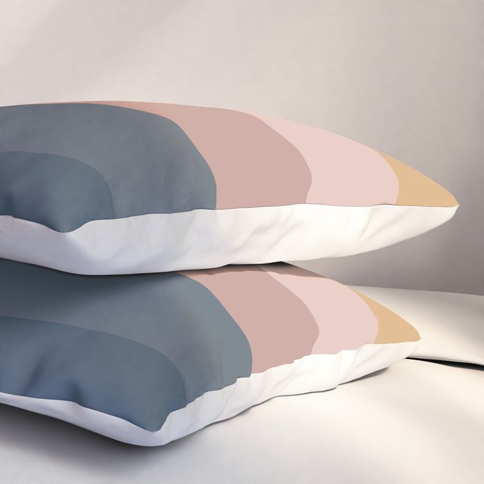 Minimal Retro Sunset - Earthy Neutral Pillow Sham Gallery Image 3