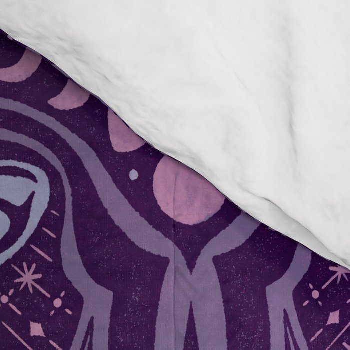Celestial Forest Damask - Violet Comforter Gallery Image 4
