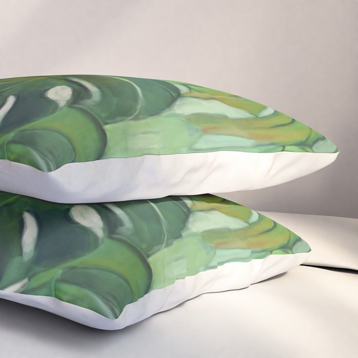 Green Abstract Plants Pillow Sham Gallery Image 3