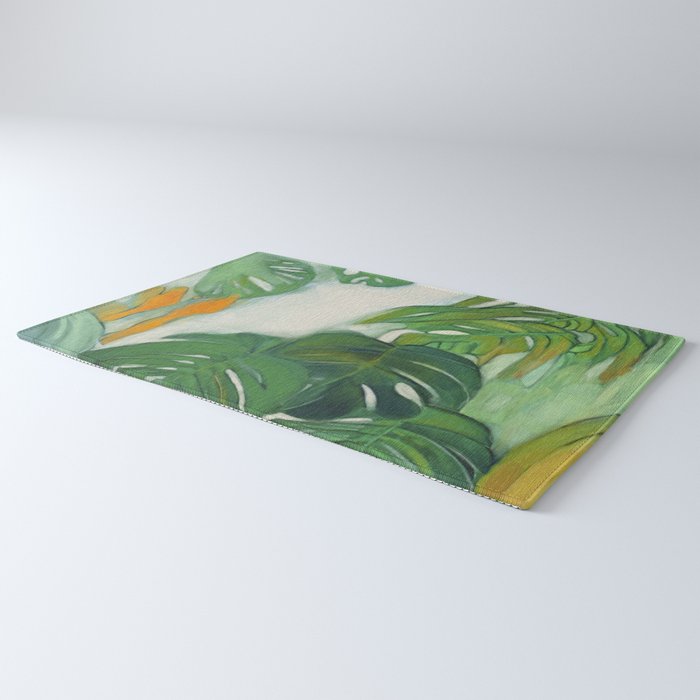 Green Abstract Plants Rug Gallery Image 3