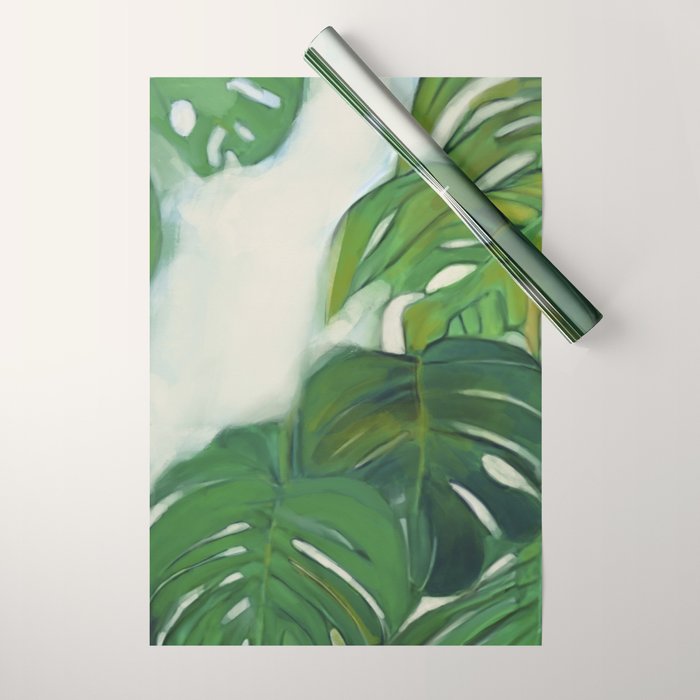 Green Abstract Plants Wrapping Paper Gallery Image 1