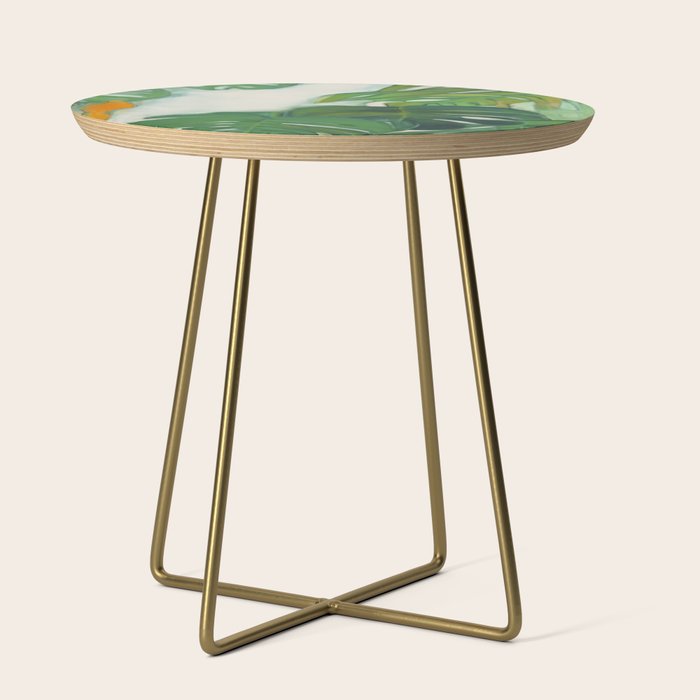 Green Abstract Plants Side Table Gallery Image 1