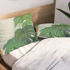 Green Abstract Plants Pillow Sham Gallery Image 2