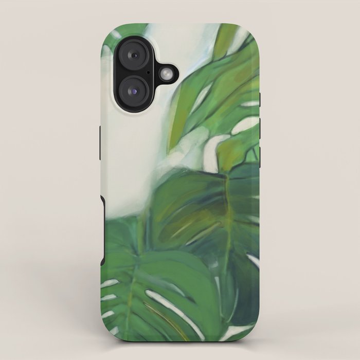 Green Abstract Plants iPhone Case Gallery Image 1