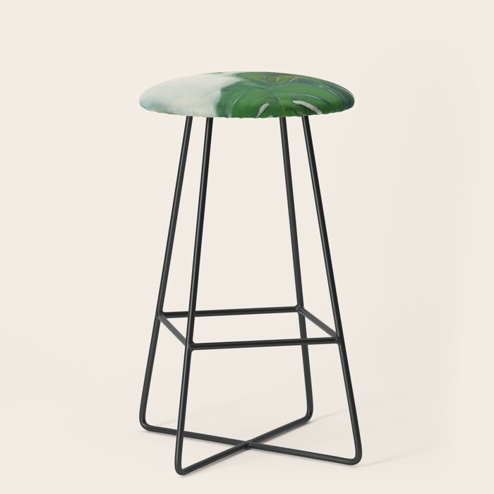 Green Abstract Plants Stool Gallery Image 1