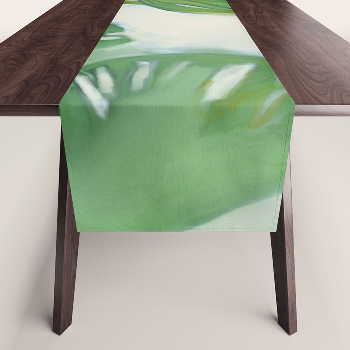 Green Abstract Plants Table Runner Gallery Image 1