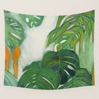 Green Abstract Plants Wall Tapestry Gallery Image 4