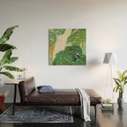 Green Abstract Plants Wood Wall Art Gallery Image 2