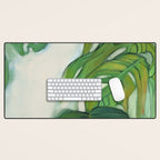 Green Abstract Plants Desk Mat Gallery Image 1