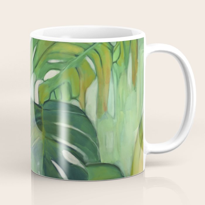 Green Abstract Plants Coffee Mug Gallery Image 1
