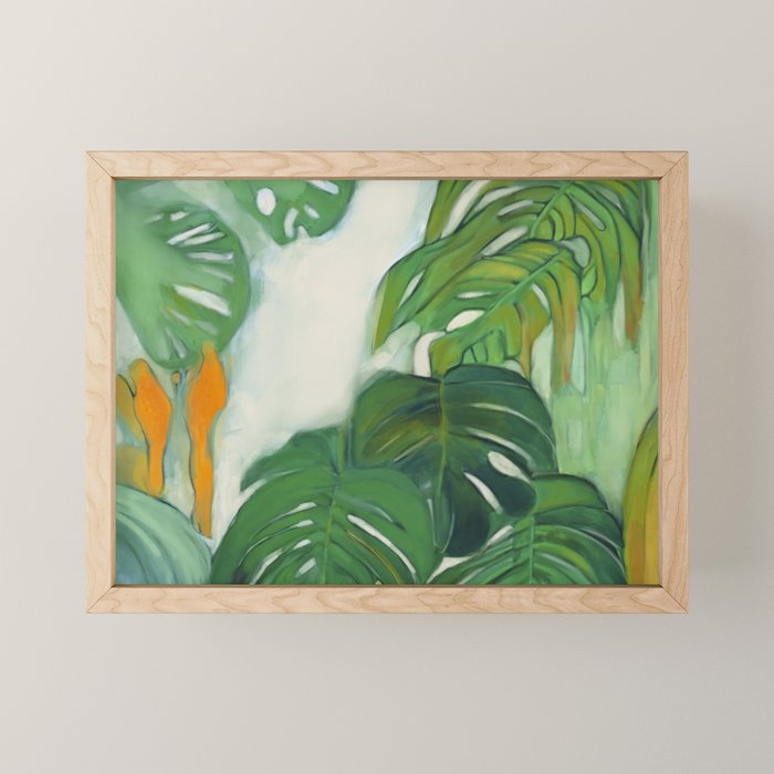 Green Abstract Plants Mini Art Print Gallery Image 1