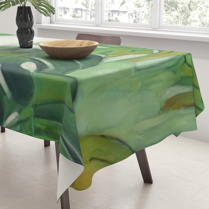 Green Abstract Plants Tablecloth Gallery Image 3