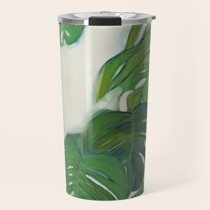 Green Abstract Plants Travel Mug Gallery Image 1