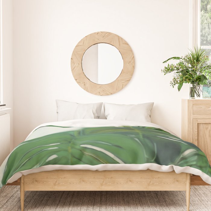 Green Abstract Plants Duvet Cover Gallery Image 3
