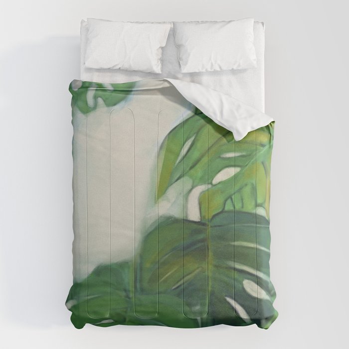 Green Abstract Plants Comforter Gallery Image 6