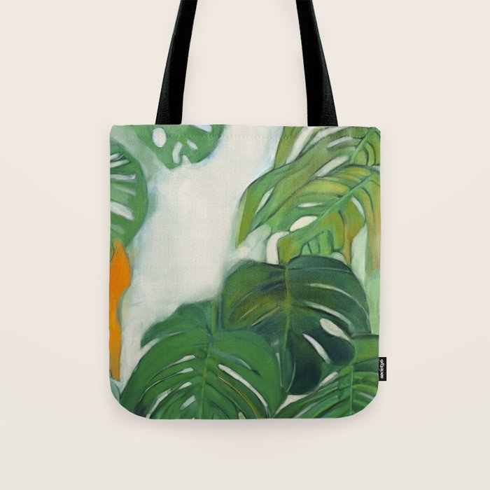 Green Abstract Plants Tote Bag Gallery Image 1