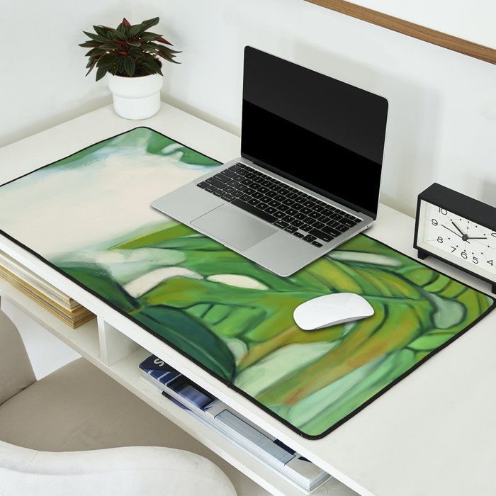 Green Abstract Plants Desk Mat Gallery Image 2